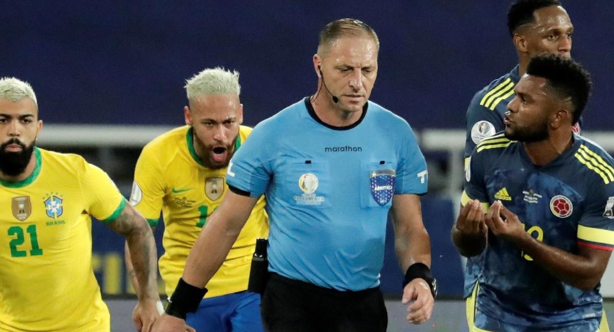 Néstor Pitana, el árbitro del partido entre Colombia y Brasil. Foto: EFE