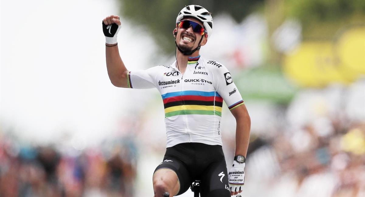 Julian Alaphilippe gana la etapa 1 del Tour de Francia. Foto: EFE