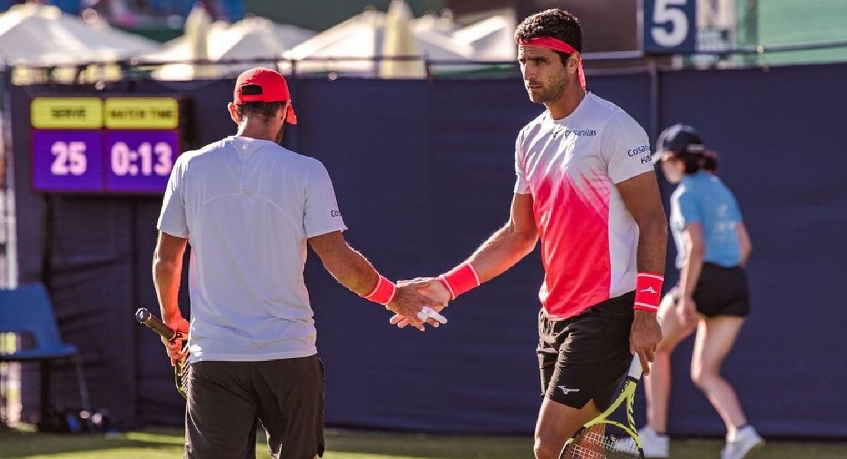 Juan Sebastián Cabal y Robert Farah, pareja colombiana de dobles de tenis. Foto: Twitter @fedecoltenis