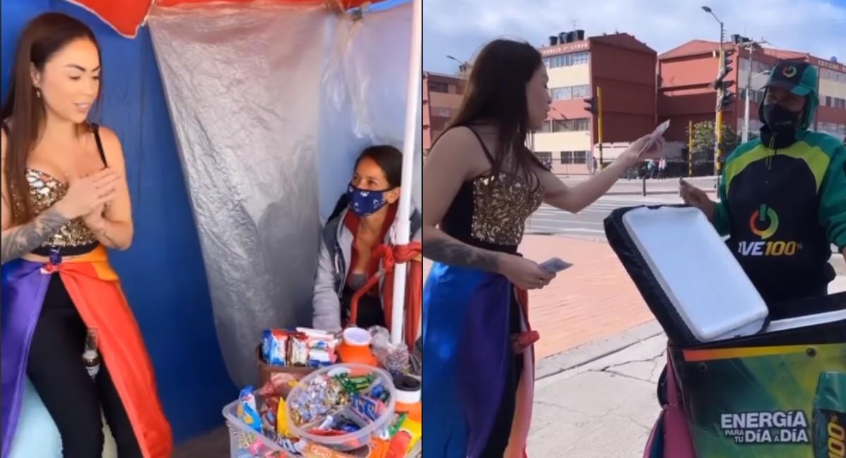 'Epa Colombia' en varias ocasiones ha apoyado el trabajo de los vendedores ambulantes. Foto: Instagram