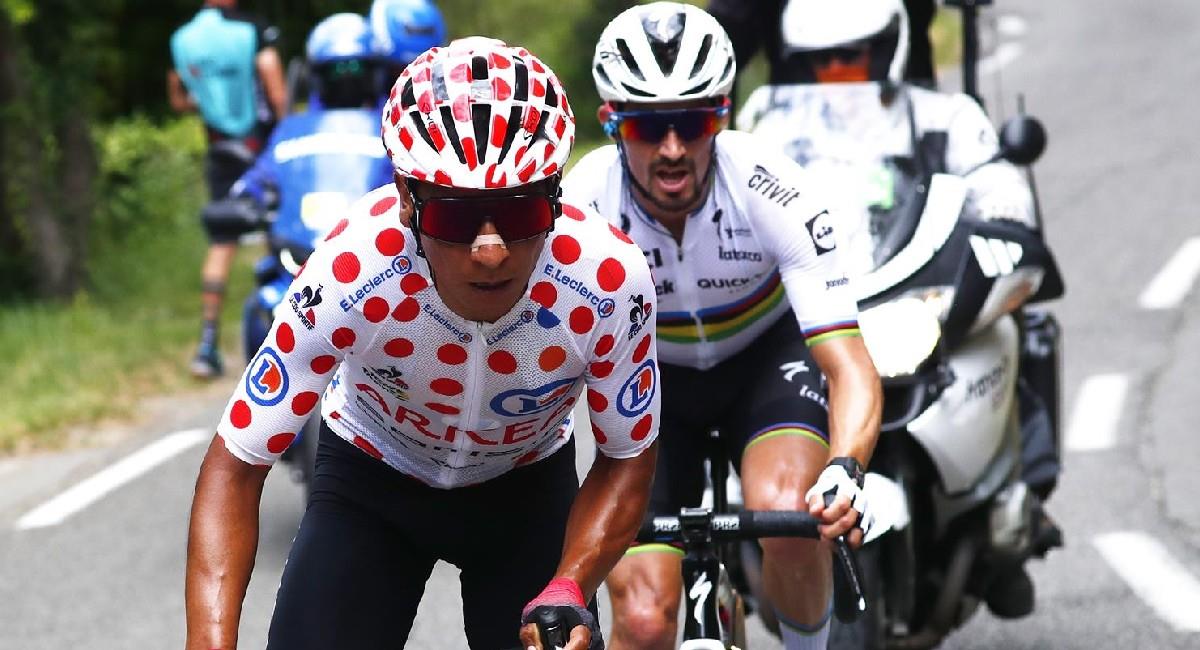 Nairo Quintana, pedalista colombia del equipo Arkea Samsic en el Tour de Francia. Foto: EFE