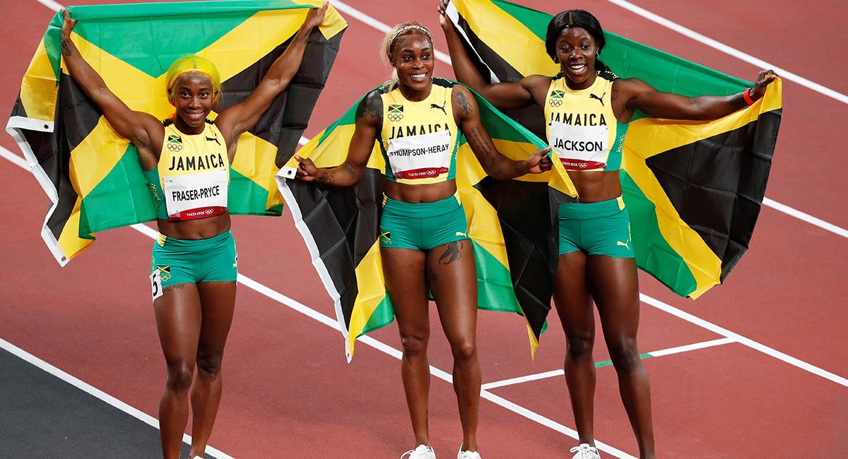 Jamaica campeón, gran victoria en atletismo en Tokio 2021. Foto: EFE
