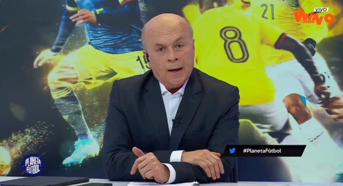 Críticas a Carlos Antonio Vélez por defender a Nacional. Foto: Twitter Captura pantalla Win Sports.