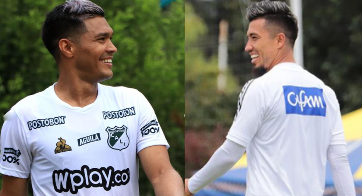 Teófilo Gutiérrez / Fernando Uribe. Foto: Instagram Deportivo Cali / Millonarios