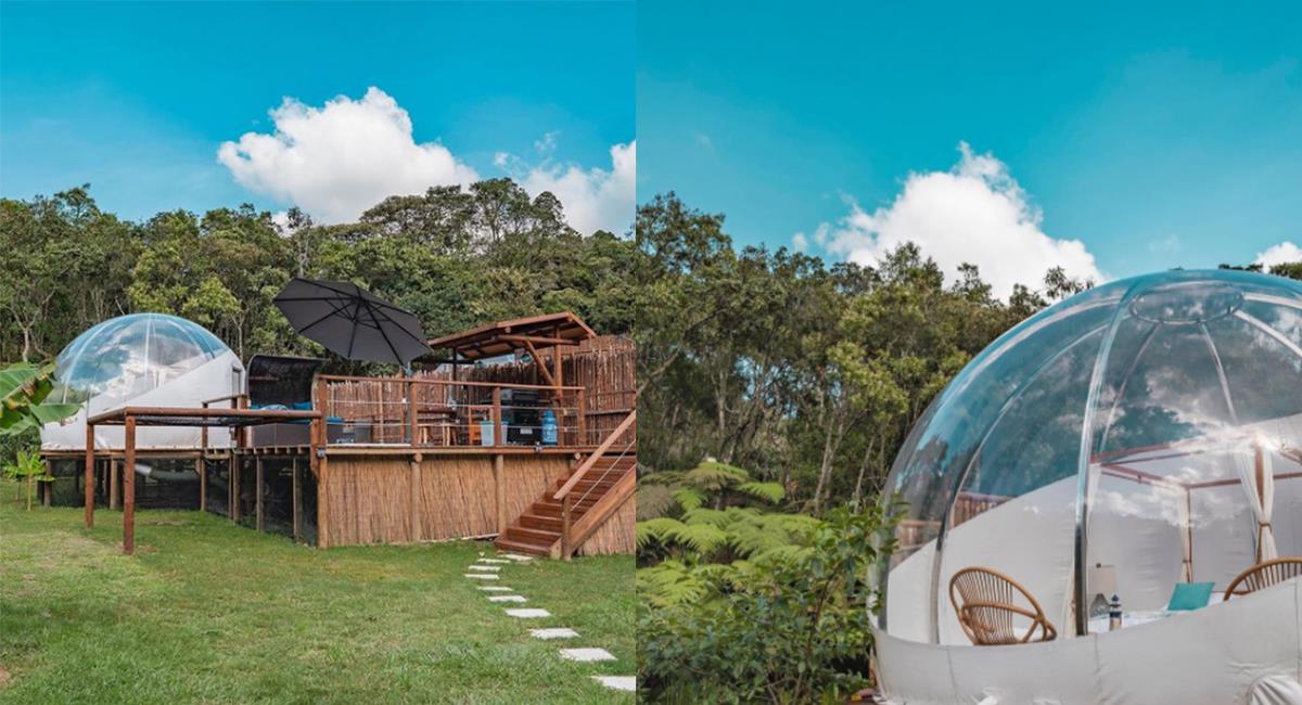 Bubbly Sky Glamping está ubicado en El Retiro, Antioquia, queda a 47 minutos de Medellín. Foto: Instagram @BubbleSkyGlamping