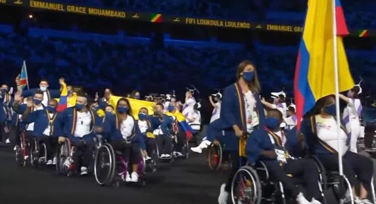 Delegación de Colombia Paralímpica hizo su presentación. Foto: Twitter Comité Paralímpico colombiano.