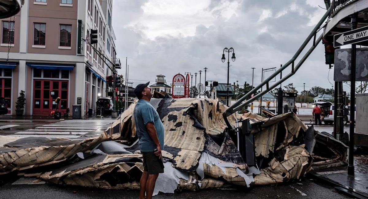 Calles de Louisiana tras el paso del huracán Ida. Foto: EFE