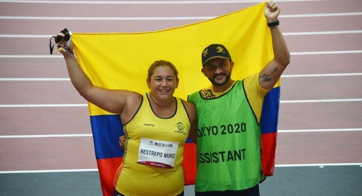 Yessenia Restrepo ganó bronce para Colombia. Foto: Twitter Comité Paralímpico colombiano.