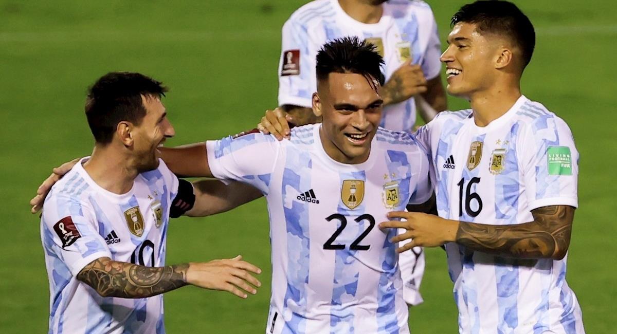 Argentina venció 1 por 3 a Venezuela por las eliminatorias a Catar 2022. Foto: EFE
