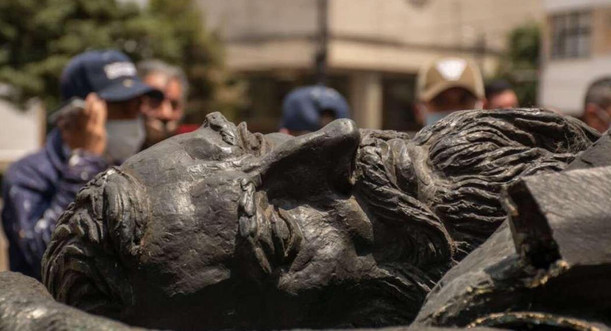 Estatua Gonzalo Jiménez de Quesada. Foto: Alcaldía de Bogotá
