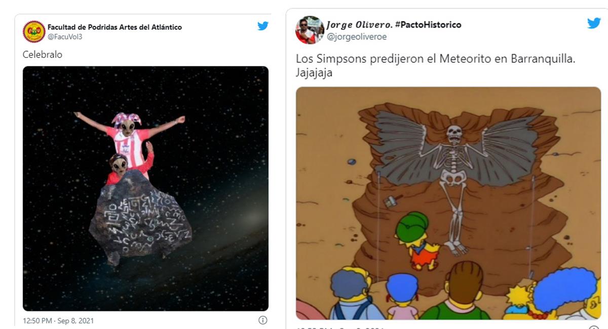 Los divertidos 'memes' no dejaron que la tendencia del Meteorito en Barranquilla "se enfriará". Foto: Twitter