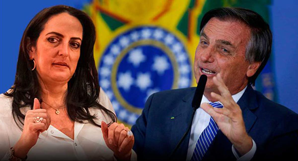 María Fernanda Cabal viajó a principios de septiembre a entrevistarse con Jair Bolsonaro, presidente de Brasil. Foto: Twitter @Las2Orillas