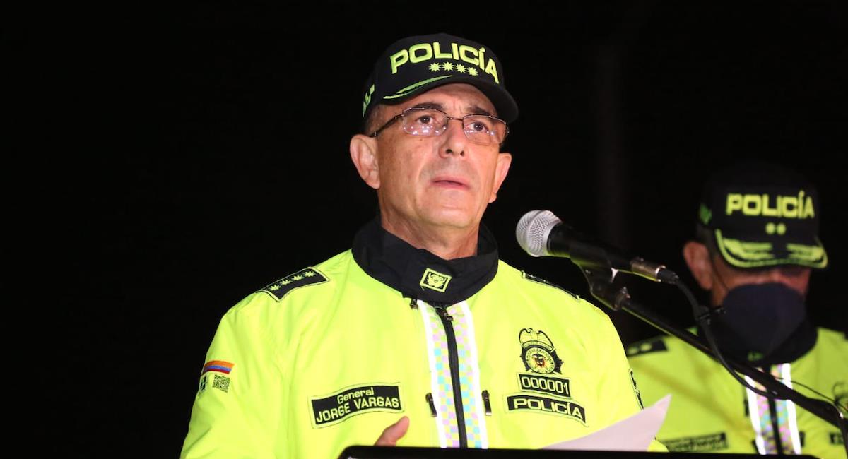 General de la Policía, Jorge Luis Vargas Valencia. Foto: Twitter @DirectorPolicia