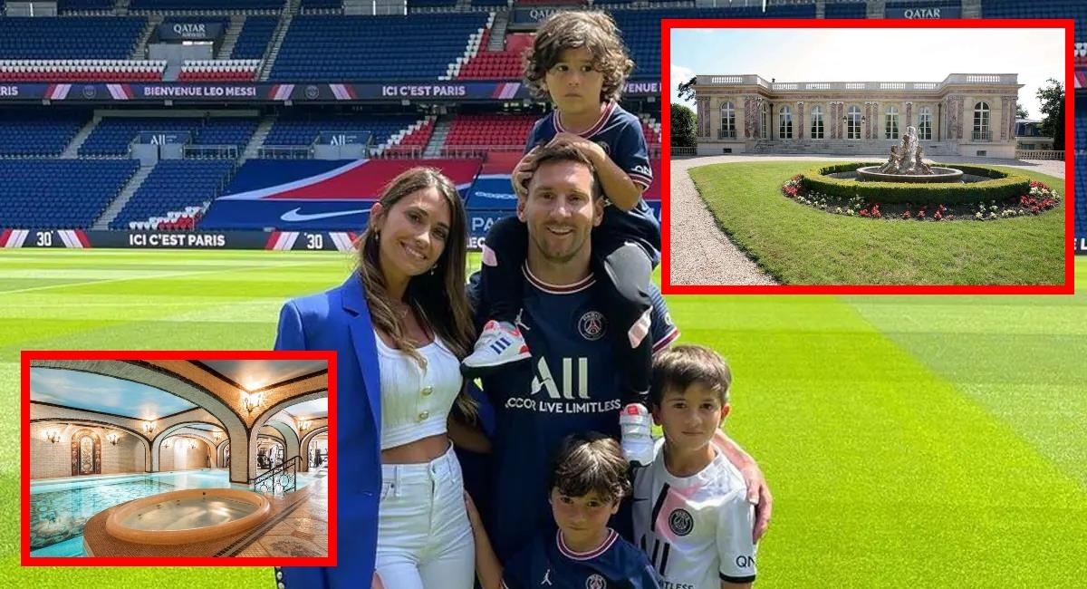 La mansión a la que se mudaría la familia Messi en Francia. Foto: Instagram antonelaroccuzzo
