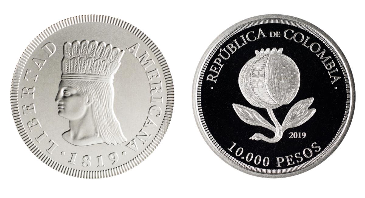 Nueva moneda conmemorativa Independencia de Colombia. Foto: Banco de la República