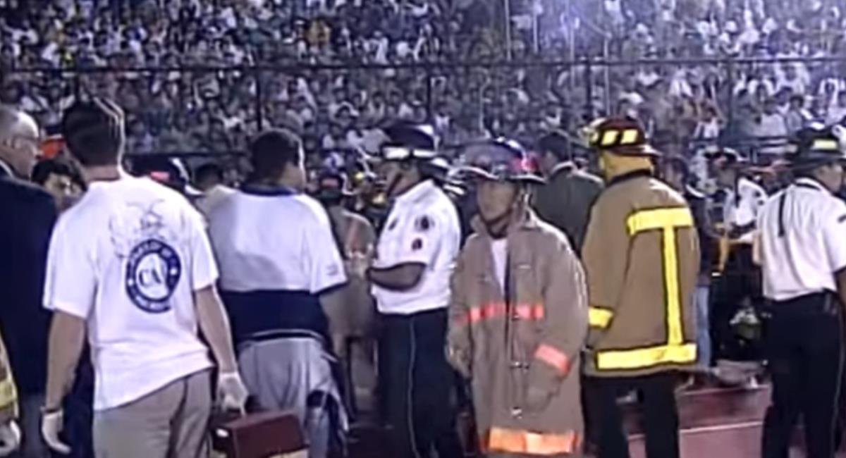 Accidente en el Estadio Nacional de Guatemala. Foto: Archivo