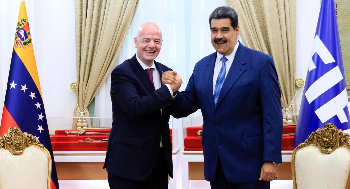 Reunión de Maduro con la FIFA. Foto: EFE