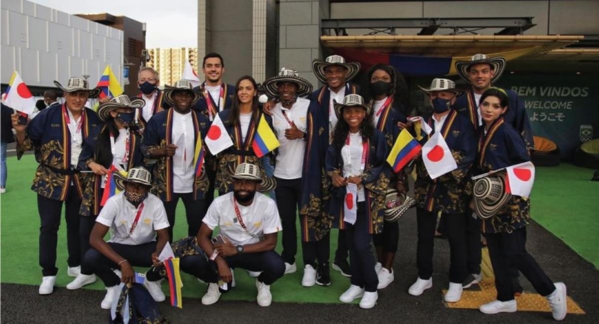 Reconocimiento a las atletas colombianas de Tokio 2020. Foto: Twitter Prensa redes Comité Olímpico Colombiano.