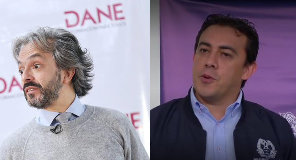 Juan Daniel Oviedo y Alexander Vega no se ponen de acuerdo en cuanto al número de colombianos existente. Foto: Twitter @lafm / @zonacero