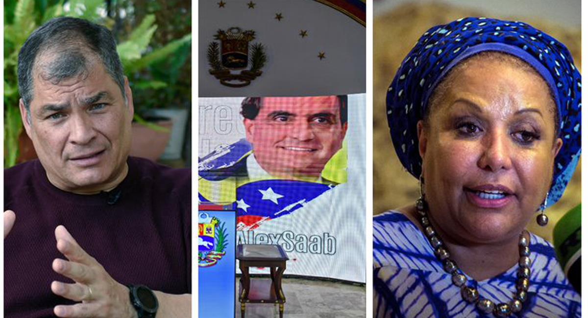 La Fiscalía ecuatoriana investiga la relación entre Alex Saab, Rafael Correa y Piedad Córdoba. Foto: Twitter @MariaFdaCabal