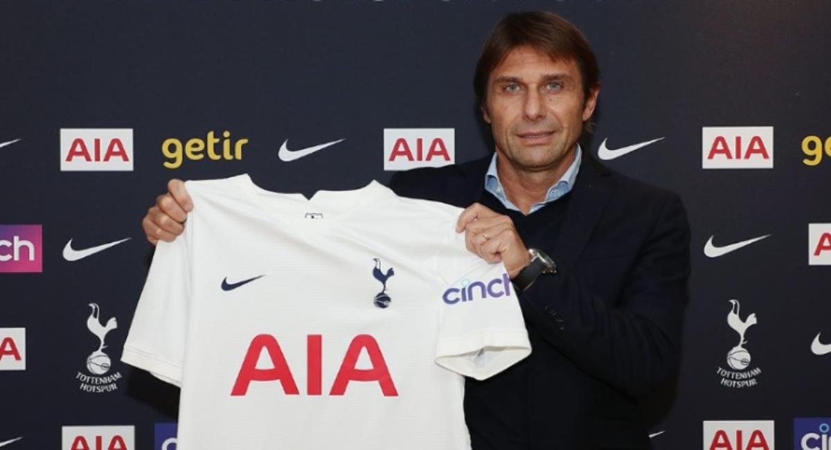 Antonio Conte nuevo técnico del Tottenham. Foto: Twitter Prensa redes Tottenham.