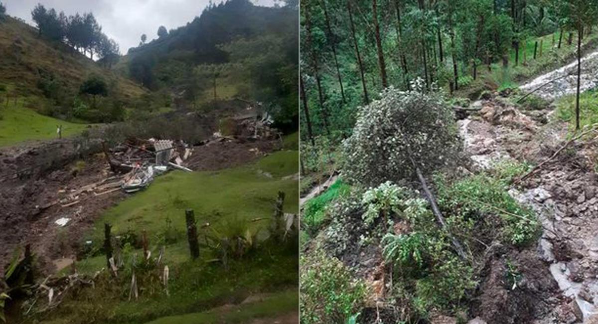 Una avalancha se registró en un resguardo indígena del Cauca, situación que se presenta en buena parte del país. Foto: Twitter @CMILANOTICIA
