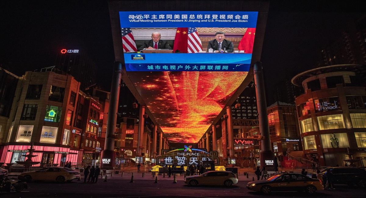 Joe Biden y Xi Jinping se reunieron de manera virtual. Foto: EFE