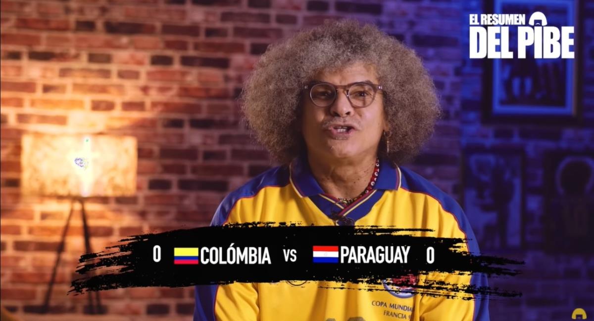 El 'Pibe' y su opinión sobre el empate de Colombia ante Paraguay. Foto: Youtube Pibe Valderrama