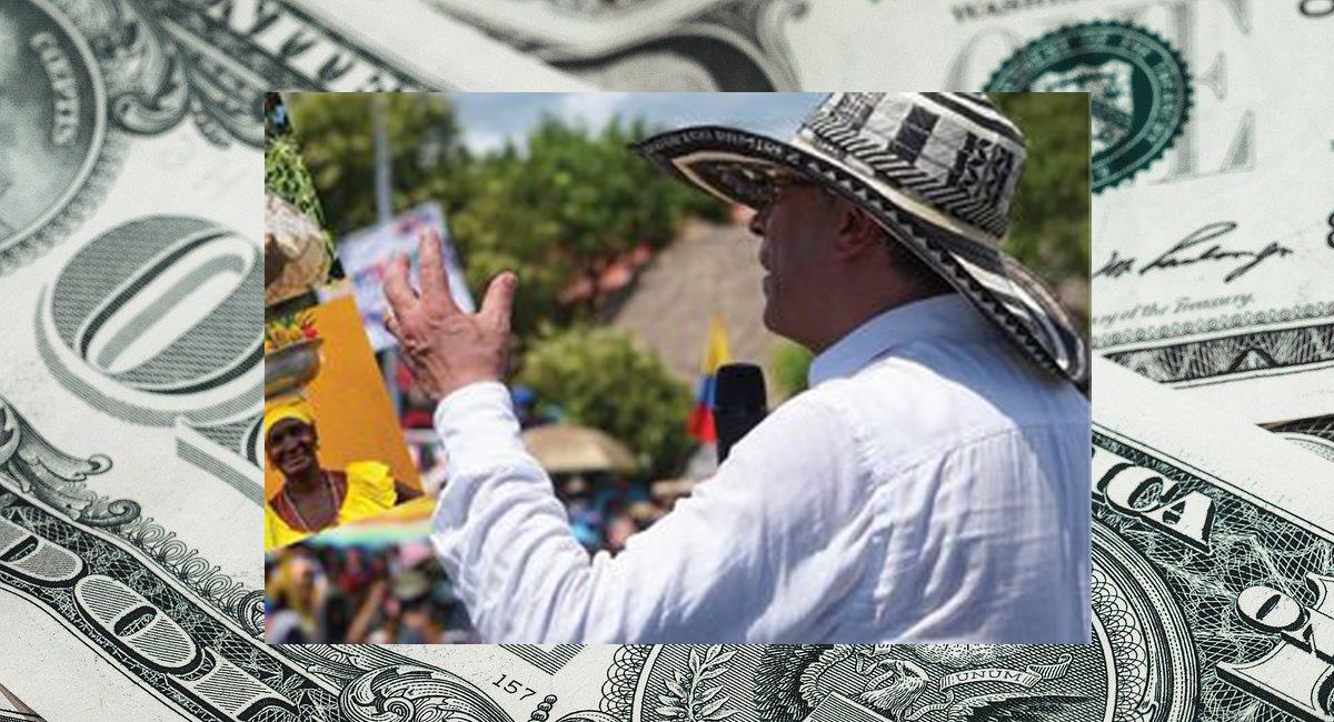 A Gustavo Petro lo acusan de los altos precios del dólar en Colombia y del clima de inversión temeroso. Foto: Twitter @petrogustavo / pixabay