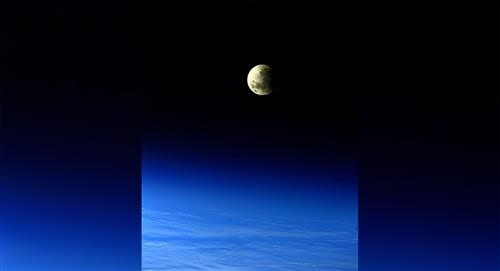 Así se vio el eclipse lunar desde la Estación Espacial Internacional