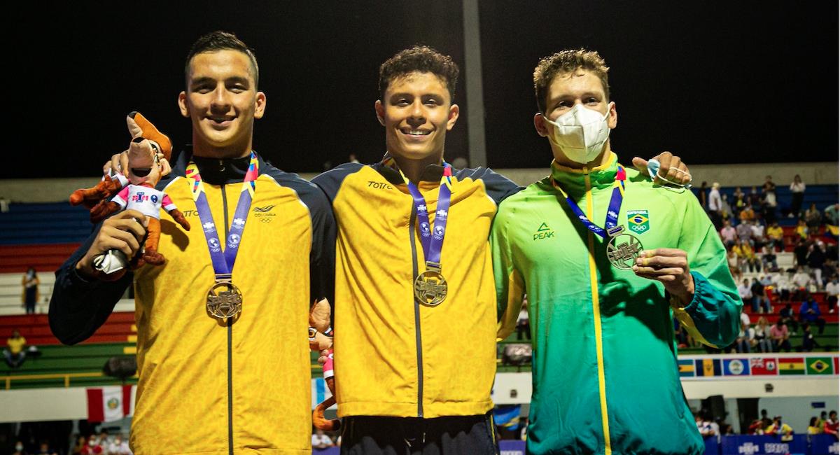 Colombia se adjudica las medallas de oro y bronce en natación. Foto: Twitter @CaliValle2021