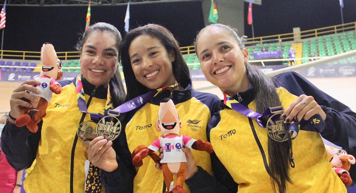 Colombia se cuelga tres oros en ciclismo de pista. Foto: Comité Olímpico Colombiano