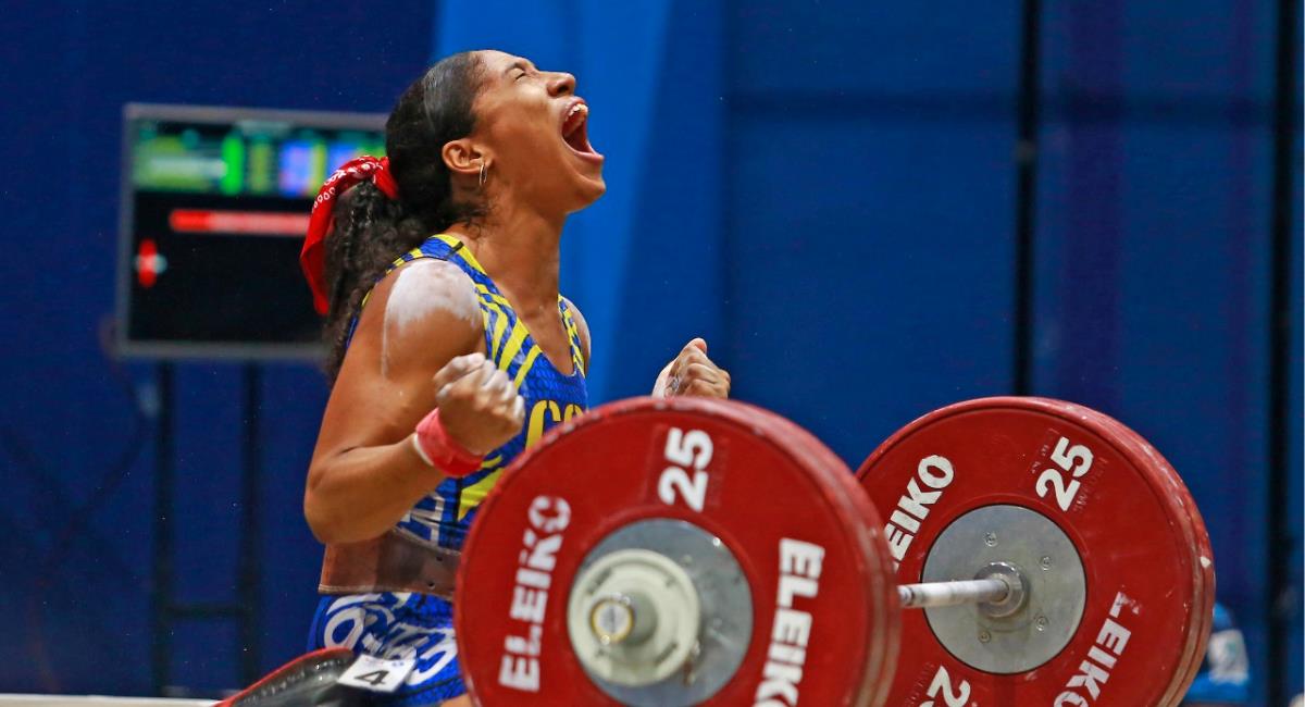 Julieth Rodríguez, oro para Colombia en levantamiento de pesas. Foto: Comité Olímpico Colombiano