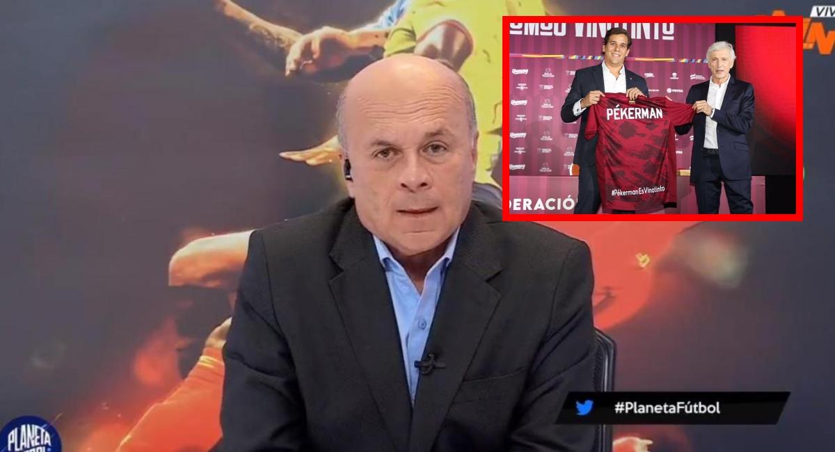 Calos Antonio Vélez arremte contra José Pekerman. Foto: Captura de pantalla Win Sports +