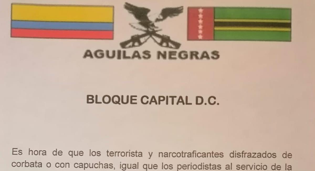 María José Pizarro Rodríguez denuncia amenazas de muerte por parte de "las Águilas Negras".
. Foto: Twitter @PizarroMariaJo