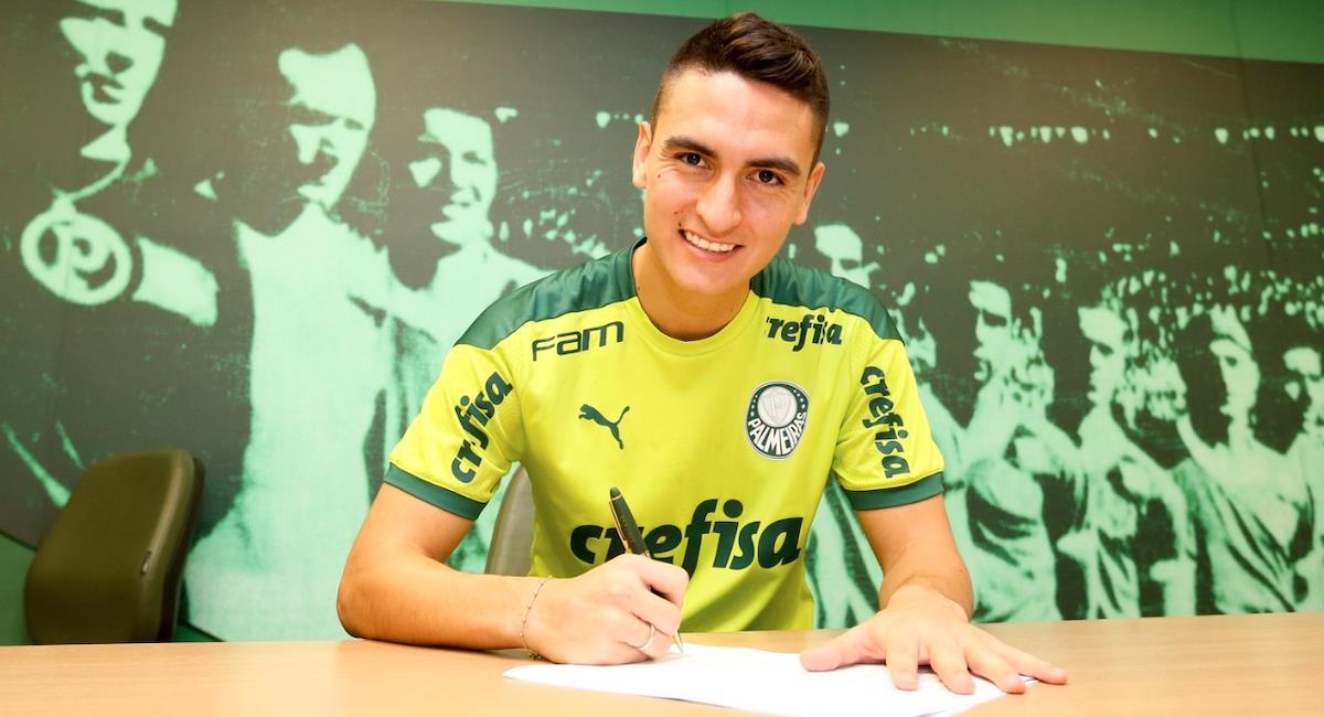 Atuesta firmó con Palmeiras por las próximas cinco temporadas. Foto: Twitter @Palmeiras