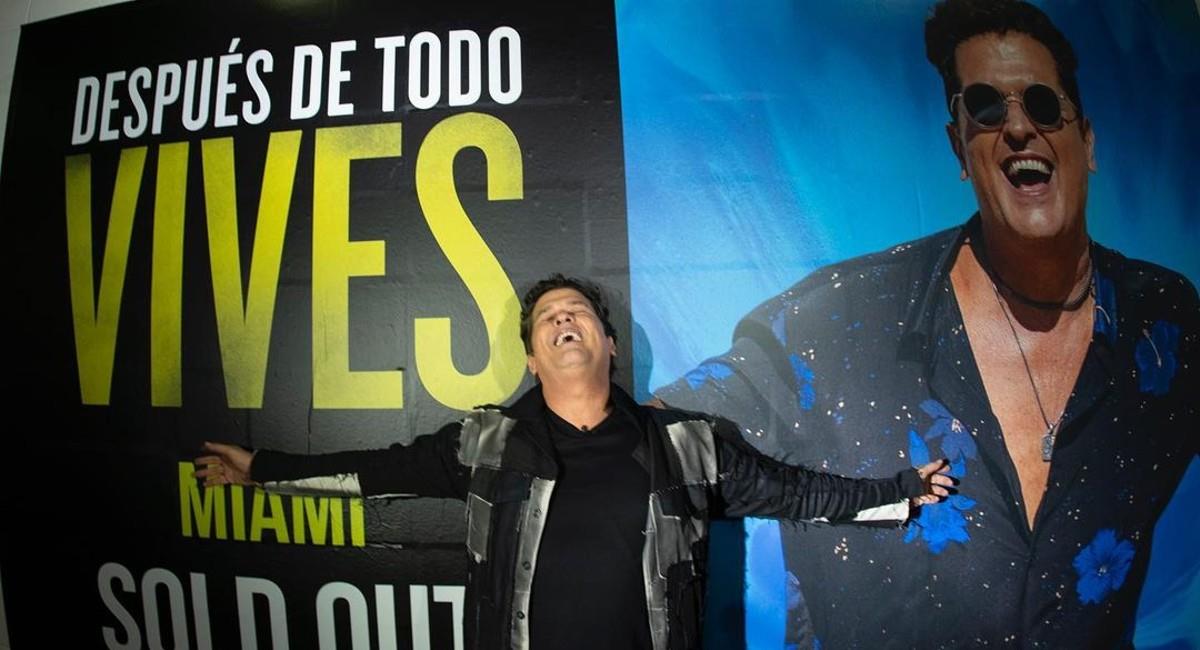 Carlos Vives ya había hecho algunos shows en Miami y Orlando, en Florida. Foto: Instagram