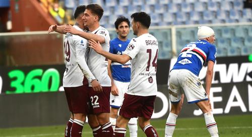 Torino remontó a Sampdoria y se acerca a puestos europeos