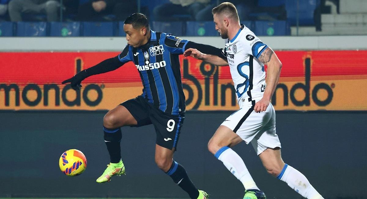 Muriel titular en el empate entre Atalanta e Inter. Foto: EFE