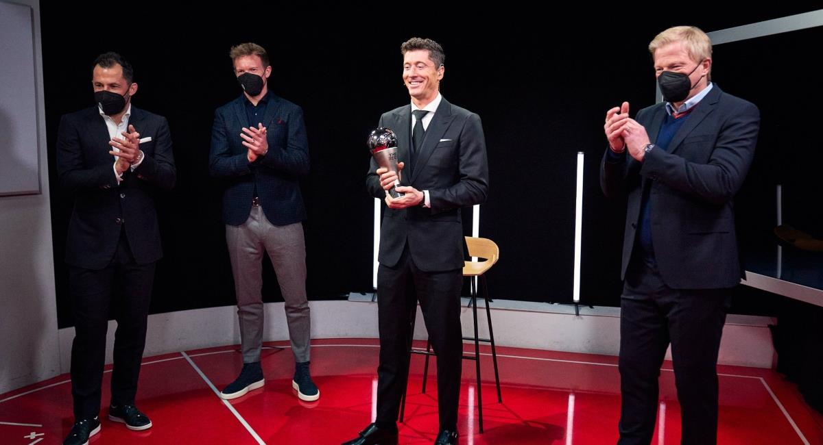 Robert Lewandowski se quedó con el premio The Best por segunda vez consecutiva. Foto: Bayern Múnich