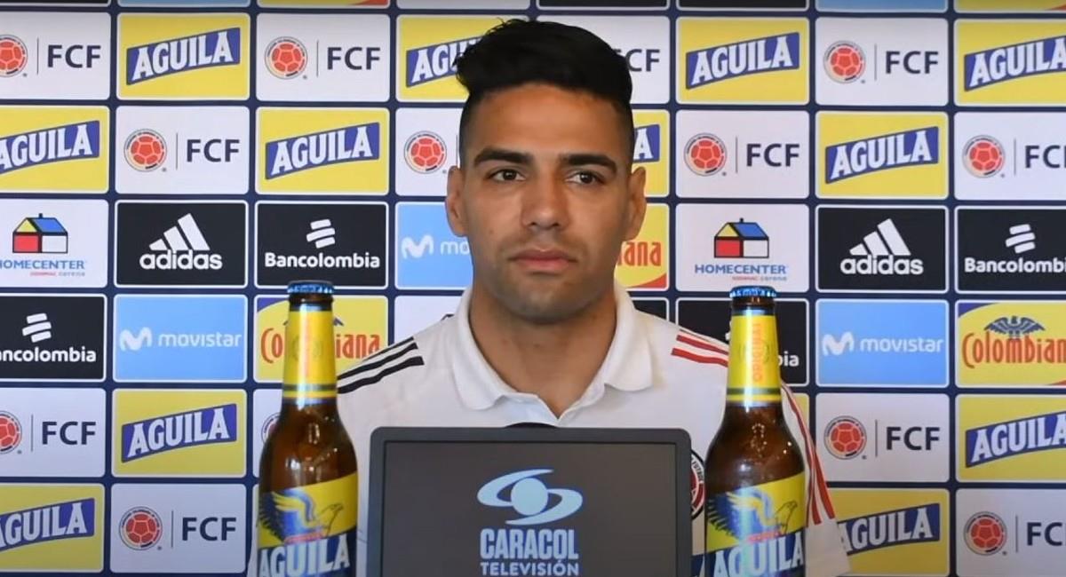 Rueda de prensa de Radamel Falcao García con la Selección Colombia. Foto: Youtube FCF