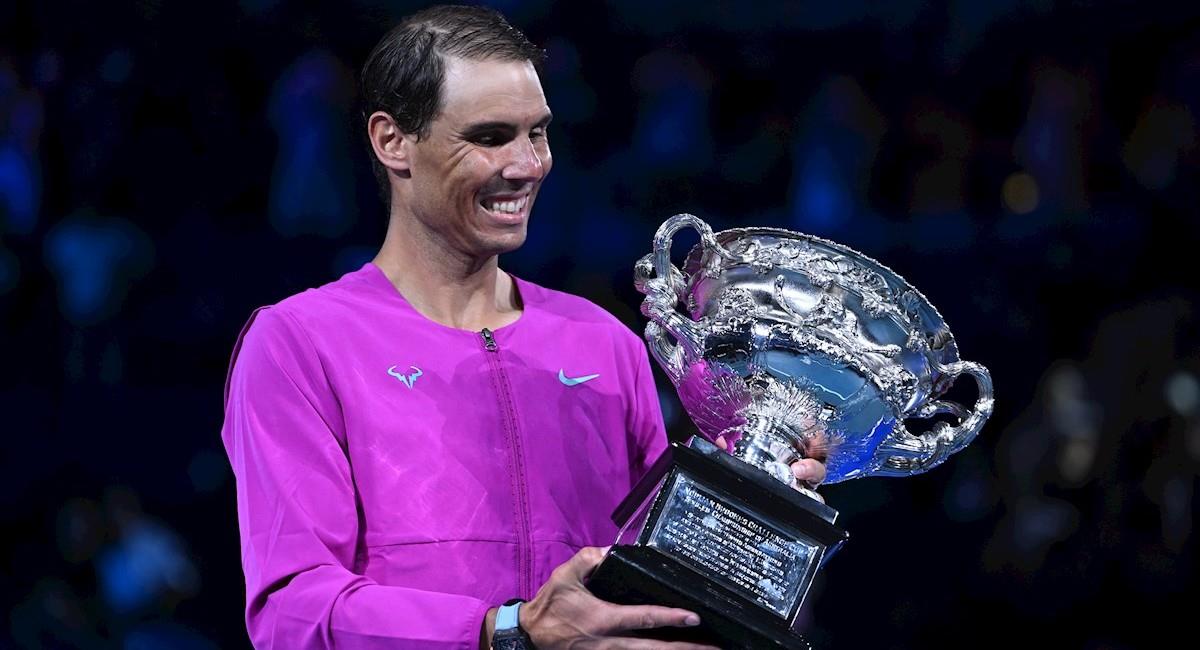 Rafa Nadal logró su segundo título en el Australian Open. Foto: EFE