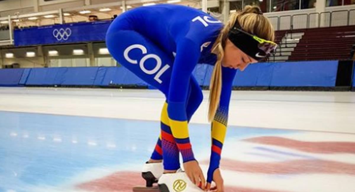 Laura Gómez patinadora de la Delegación colombiana en los Olímpicos de Invierno. Foto: Instagram Laura Gómez