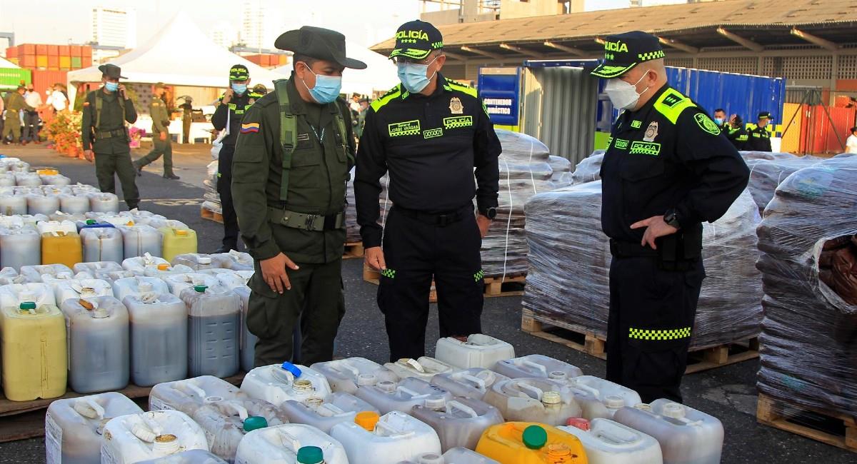 El destino de la droga era México y España. Las autoridades de Colombia ya alertaron a las entidades correspondientes de estos países. Foto: EFE