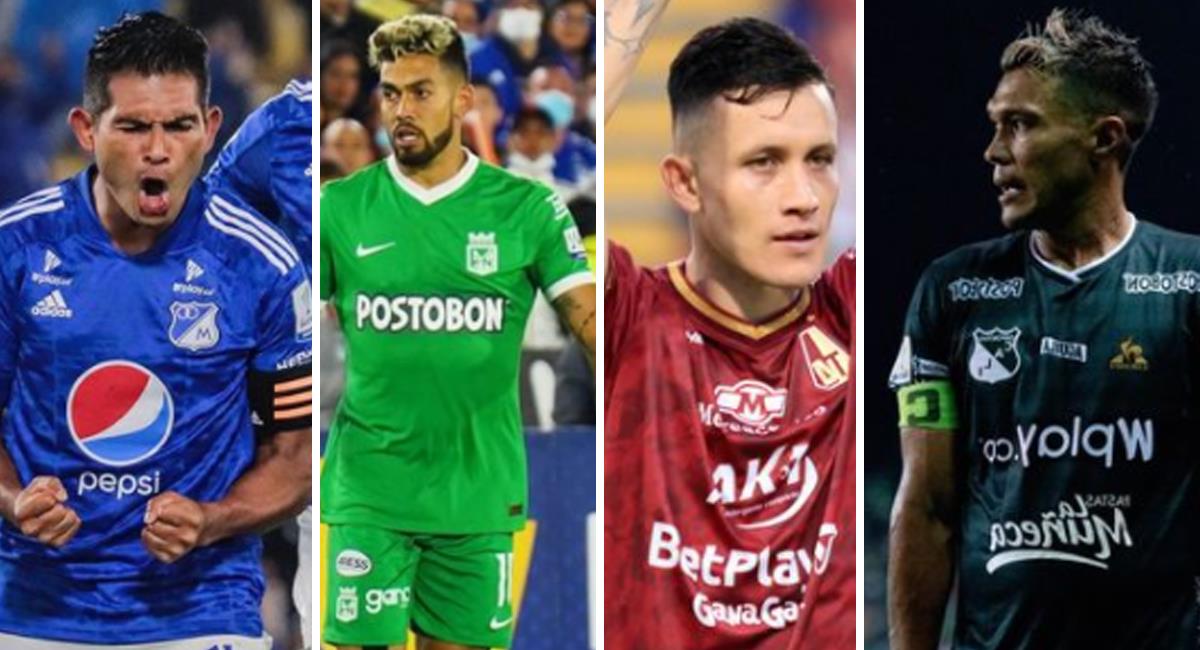 Los cuatro equipos colombianos participarán en la edición de la Copa Libertadores 2022. Foto: Instagram Millonarios / Nacional/ Tolima / Deportivo Cali
