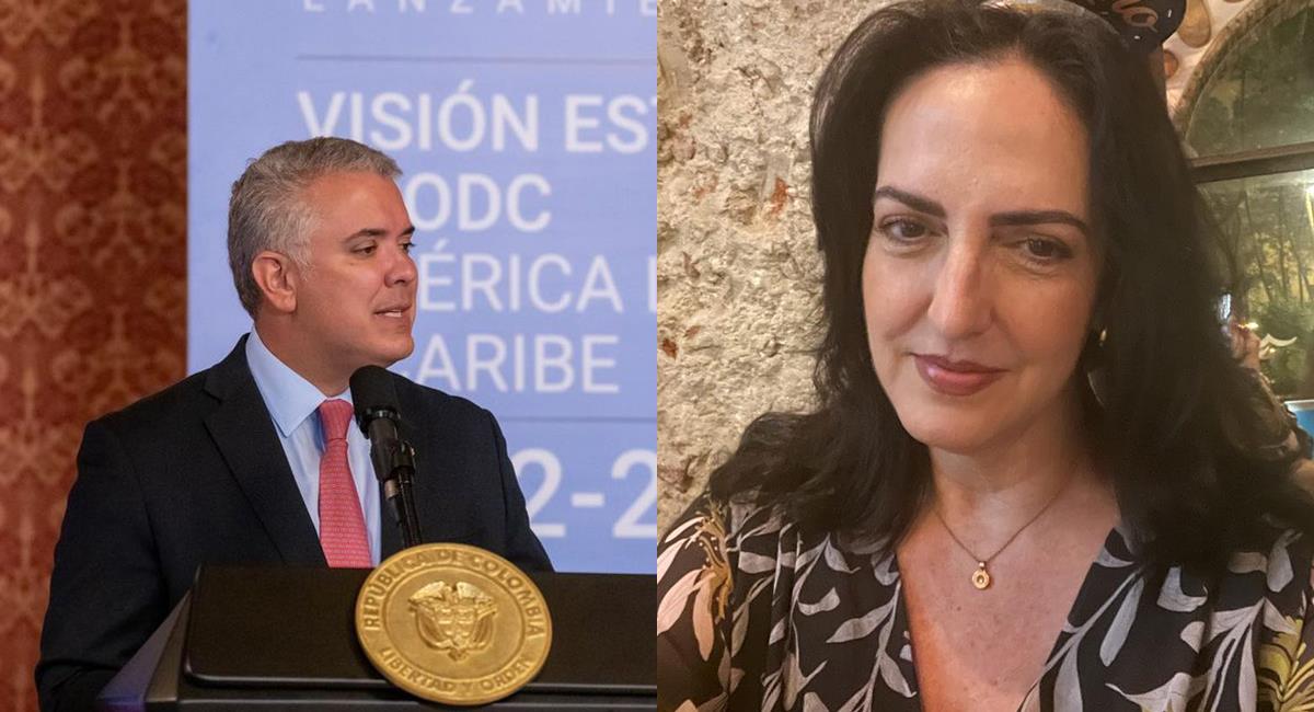 “Averigüe qué dice”: en latín, Duque respondió a los insultos de María Fernanda Cabal. Foto: Instagram @mariafernandacabal @ivanduquemarquez