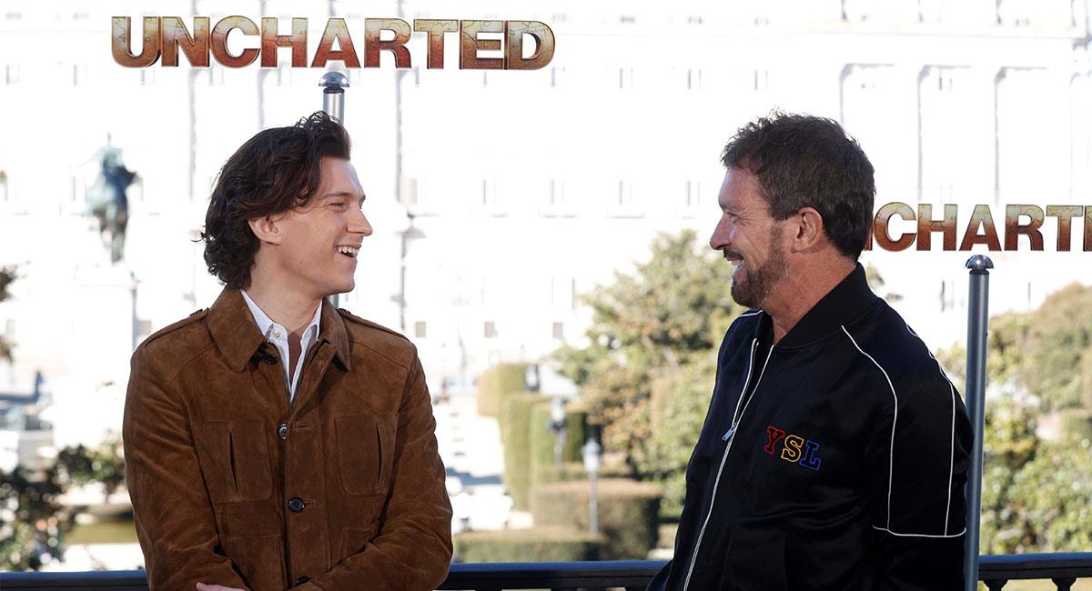 Tom Holland y Antonio Banderas hacen parte del elenco de "Uncharted". Foto: EFE