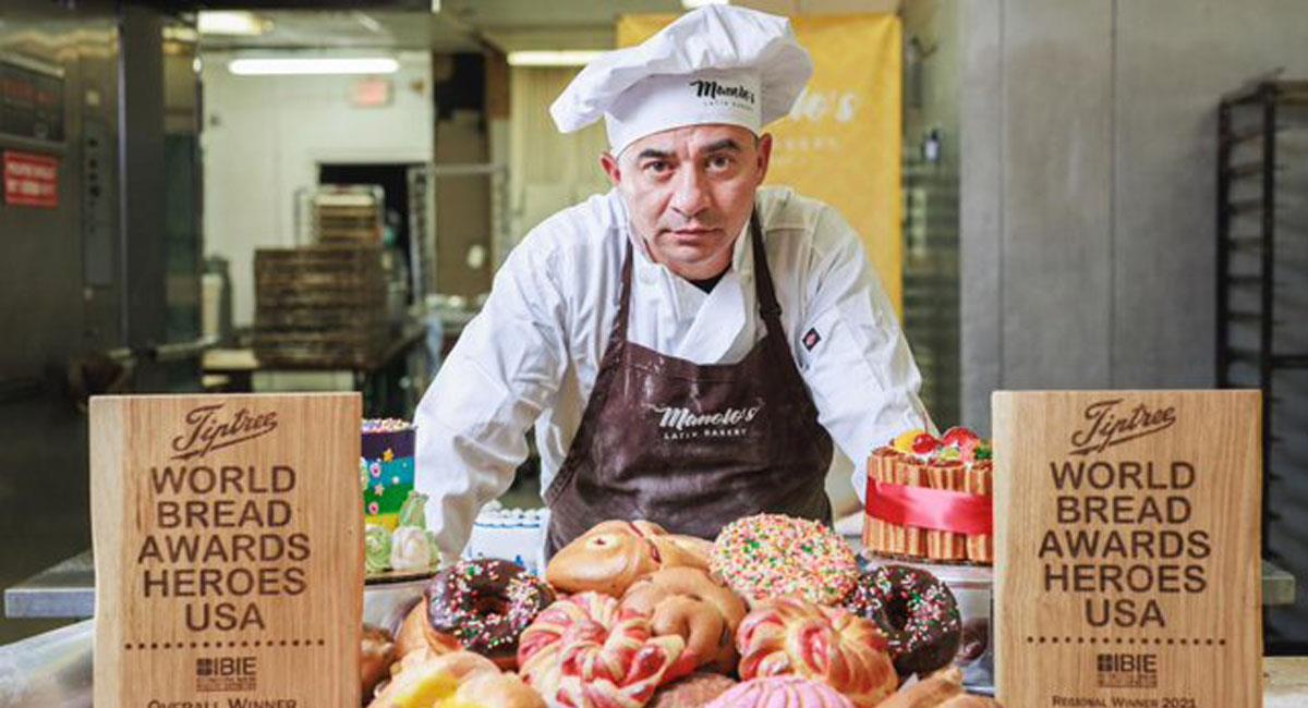 Manuel Betancur, 'Manolo', es un exitoso panadero colombiano que ha sabido amasar el sueño americano. Foto: Twitter @BetancurManolo