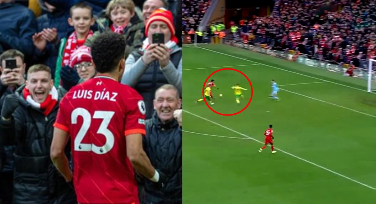 Primer gol de Luis Diaz en el Liverpool. Foto: Instagram Liverpool  / Twitter: @FootbaIlForYou