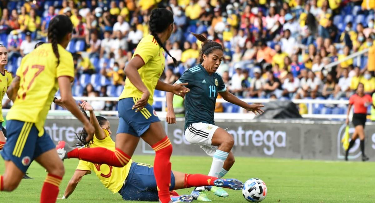 La Selección Colombia Femenina enfrentó a Argentina en un amistoso. Foto: Twitter Selección Argentina